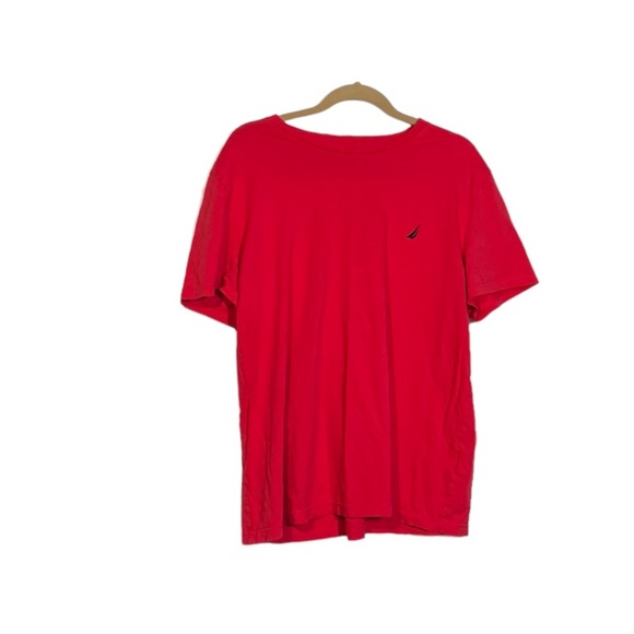 Nautica Short Sleeve Red Tee Size XL Preppy Bright Nautical - Picture 1 of 6